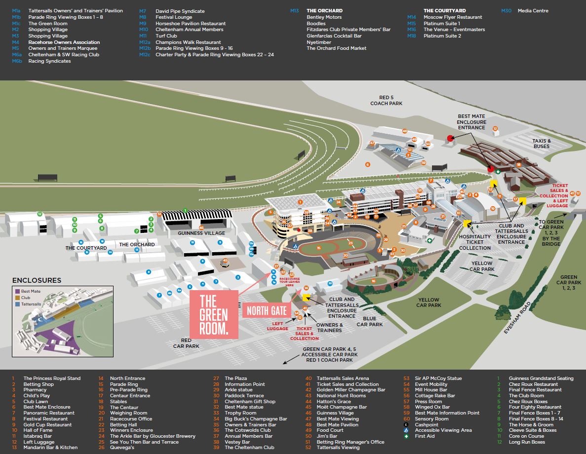cheltenham festival the green room map