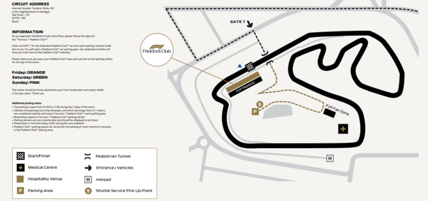 brazil grand prix paddock f1 garage tickets